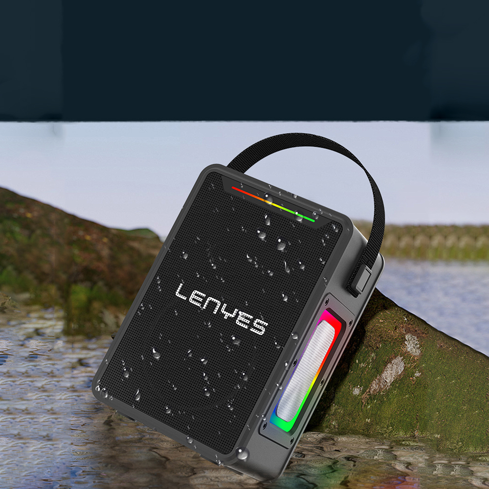 Lenyes S857 RGB Işıklı Çift Mikrofonlu Taşınabilir TWS Bluetooth Speaker Hoparlör v5.3 - 4