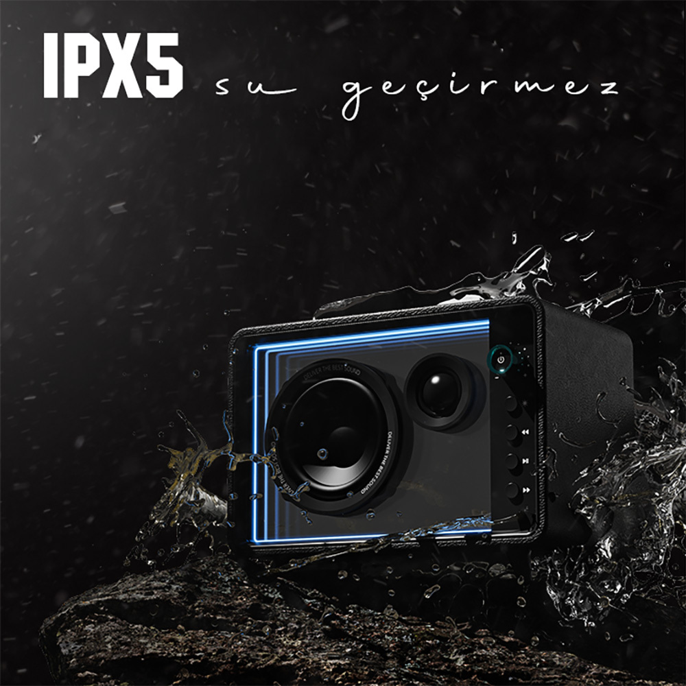 Lenyes S862 Su Geçirmez Mikrofonlu Çoklu Giriş Karaoke Bluetooth Hoparlör v5.3 120W - 5