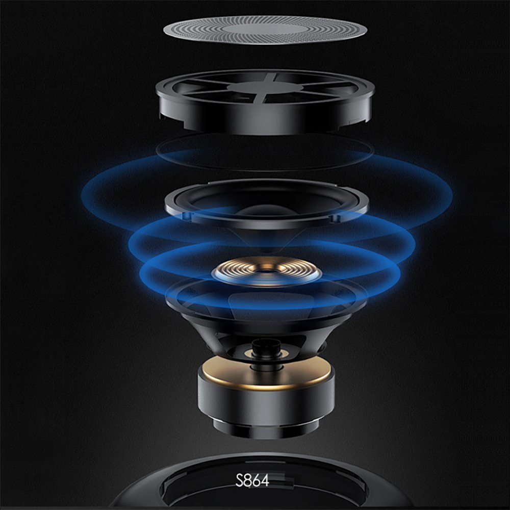 Lenyes S864 RGB Işıklı Taşınabilir TWS Bluetooth Speaker Hoparlör v5.3 - 2