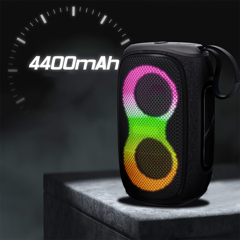 Lenyes S865 Luminous Serisi Su Geçirmez Çoklu Giriş RGB Işıklı TWS Bluetooth Hoparlör v5.3 40W - 6