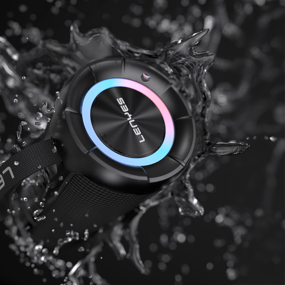 Lenyes S871 RGB Işıklı Taşınabilir Su Geçirmez TWS Bluetooth Hoparlör - 3