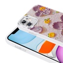 Apple iPhone 11 Uyumlu Kılıf Çiçek Desenli Parlak Taşlı Sert Silikon Zore Garden Kapak - 1
