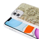 Apple iPhone 11 Uyumlu Kılıf Çiçek Desenli Parlak Taşlı Sert Silikon Zore Garden Kapak - 5
