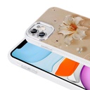 Apple iPhone 11 Uyumlu Kılıf Çiçek Desenli Parlak Taşlı Sert Silikon Zore Garden Kapak - 6