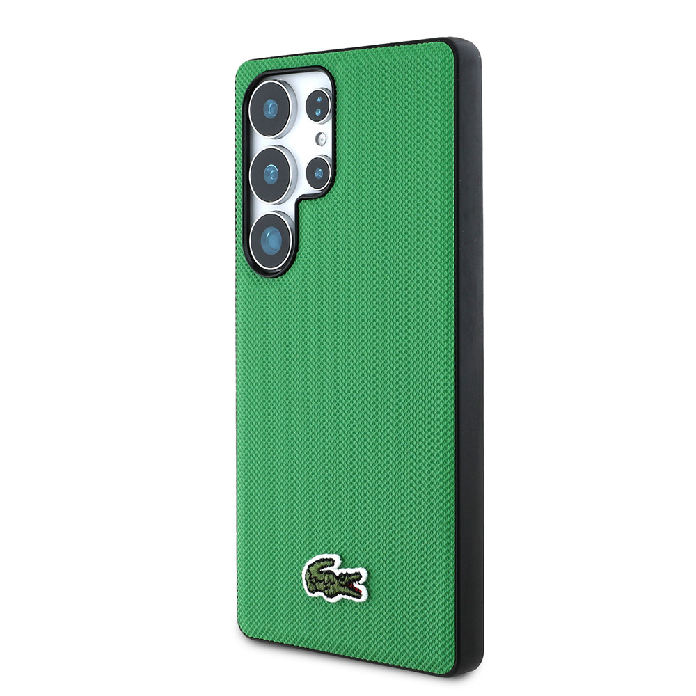 Samsung Galaxy S25 Ultra Uyumlu Kılıf Lacoste Orjinal Lisanslı PU Pike Desenli Arka Yüzey İkonik Timsah Dokuma Logolu Kapak - 1