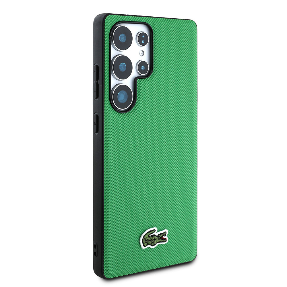 Samsung Galaxy S25 Ultra Uyumlu Kılıf Lacoste Orjinal Lisanslı PU Pike Desenli Arka Yüzey İkonik Timsah Dokuma Logolu Kapak - 2