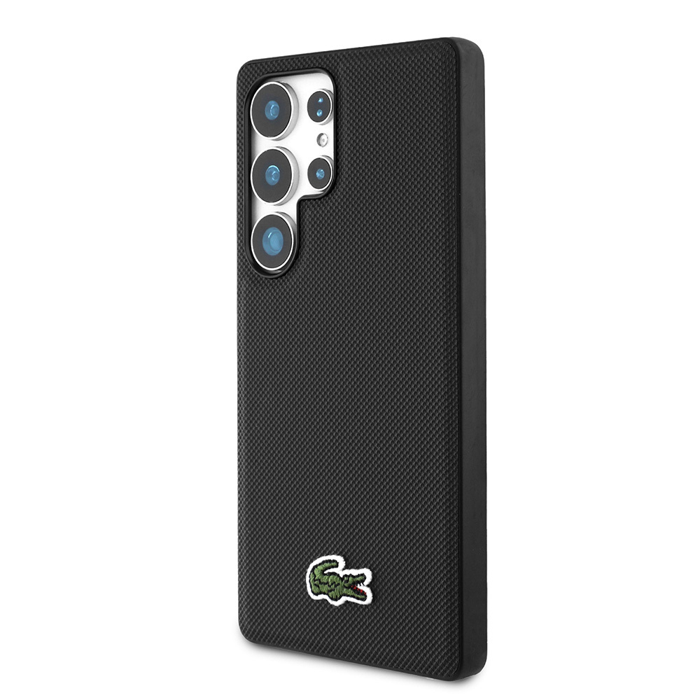 Samsung Galaxy S25 Ultra Uyumlu Kılıf Lacoste Orjinal Lisanslı PU Pike Desenli Arka Yüzey İkonik Timsah Dokuma Logolu Kapak - 9