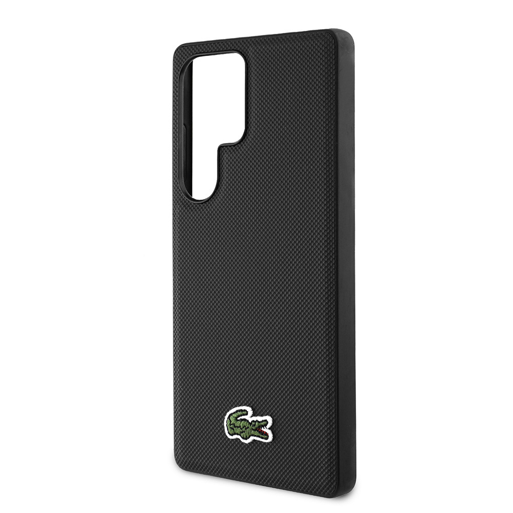 Samsung Galaxy S25 Ultra Uyumlu Kılıf Lacoste Orjinal Lisanslı PU Pike Desenli Arka Yüzey İkonik Timsah Dokuma Logolu Kapak - 12