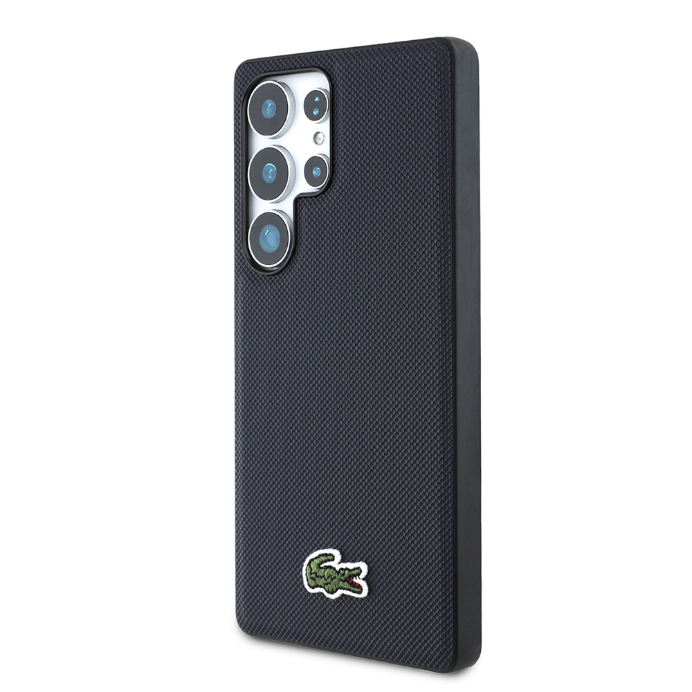 Samsung Galaxy S25 Ultra Uyumlu Kılıf Lacoste Orjinal Lisanslı PU Pike Desenli Arka Yüzey İkonik Timsah Dokuma Logolu Kapak - 16
