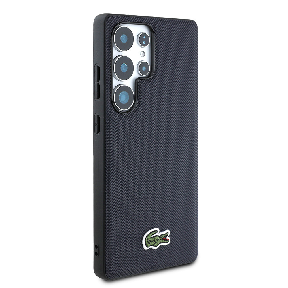 Samsung Galaxy S25 Ultra Uyumlu Kılıf Lacoste Orjinal Lisanslı PU Pike Desenli Arka Yüzey İkonik Timsah Dokuma Logolu Kapak - 17