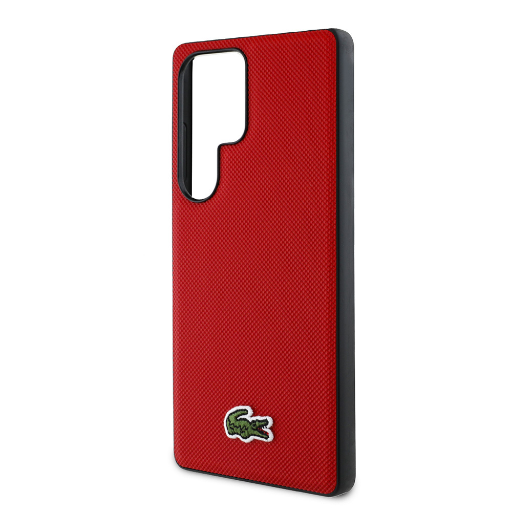 Samsung Galaxy S25 Ultra Uyumlu Kılıf Lacoste Orjinal Lisanslı PU Pike Desenli Arka Yüzey İkonik Timsah Dokuma Logolu Kapak - 26