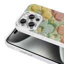 Apple iPhone 15 Pro Uyumlu Kılıf Çiçek Desenli Parlak Taşlı Sert Silikon Zore Garden Kapak - 3