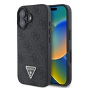 Apple iPhone 16 Uyumlu Kılıf Guess Orjinal Lisanslı PU Deri Taşlı Üçgen Logo 4G Desenli Strass Kapak - 8