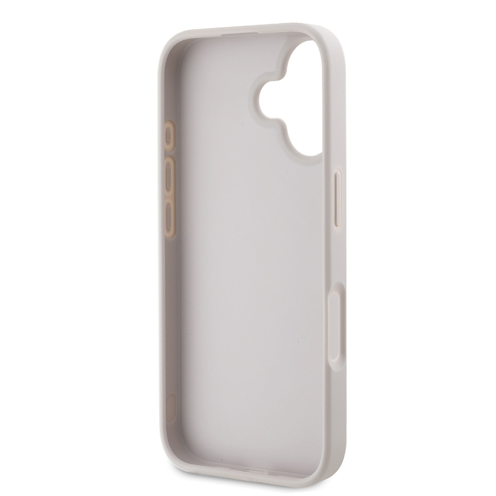 Apple iPhone 16 Uyumlu Kılıf Guess Orjinal Lisanslı PU Deri Taşlı Üçgen Logo 4G Desenli Strass Kapak - 20