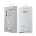 Apple iPhone 16 Uyumlu Kılıf Guess Orjinal Lisanslı PU Deri Taşlı Üçgen Logo 4G Desenli Strass Kapak - 21