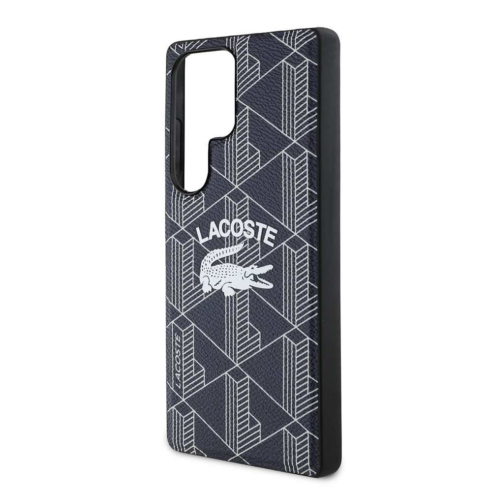 Samsung Galaxy S25 Ultra Uyumlu Kılıf Lacoste Orjinal Lisanslı Magsafe Şarj Özellikli Mono Vintage Logo Kapak - 10