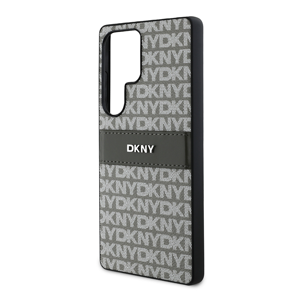 Samsung Galaxy S25 Ultra Uyumlu Kılıf DKNY Orjinal Lisanslı Kartlıklı 3D Yazılı Repeat Texture Pattern Kapak - 5