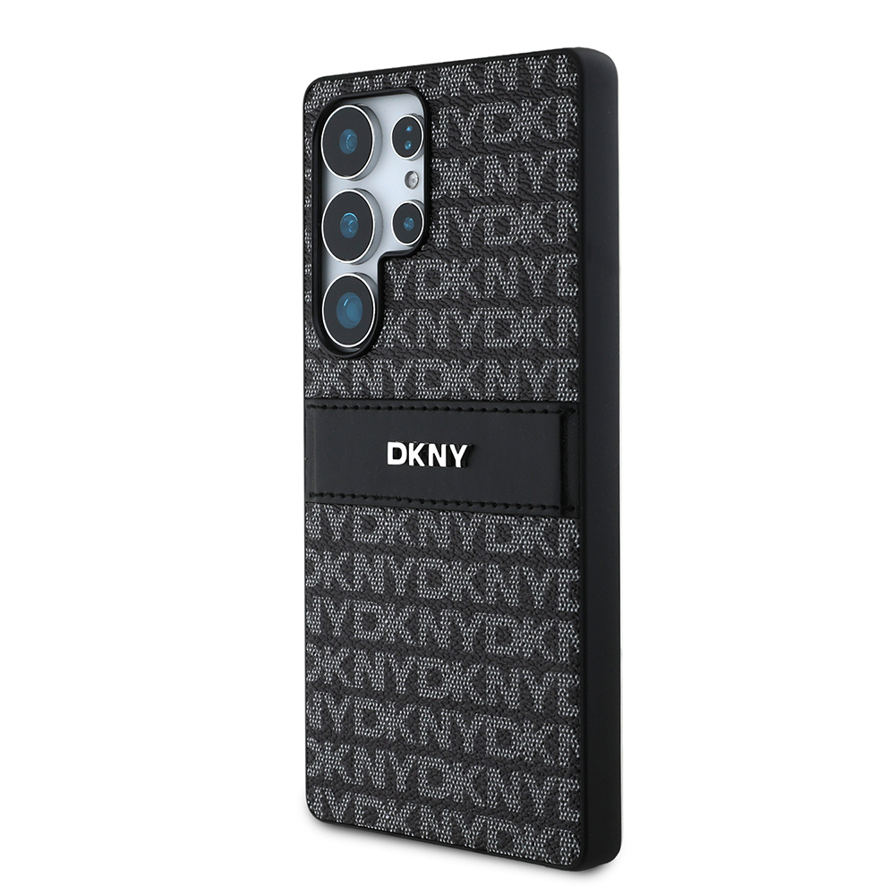 Samsung Galaxy S25 Ultra Uyumlu Kılıf DKNY Orjinal Lisanslı Kartlıklı 3D Yazılı Repeat Texture Pattern Kapak - 9
