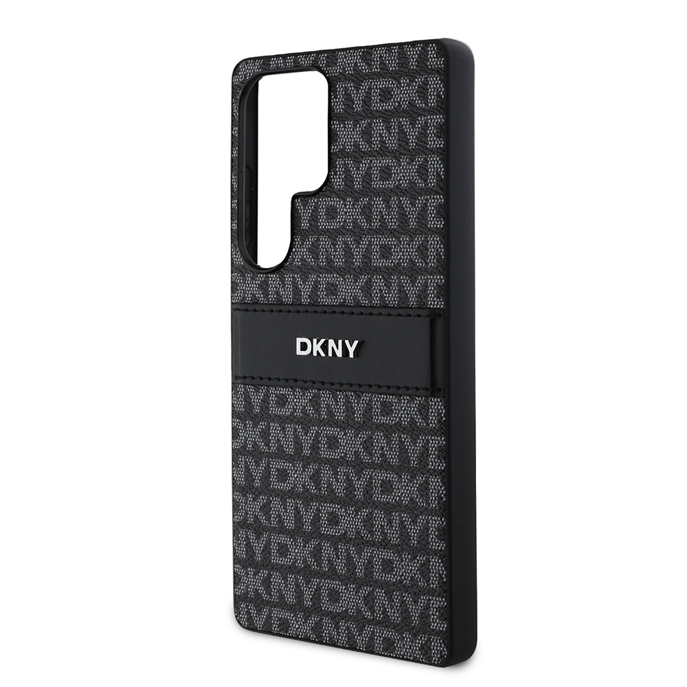 Samsung Galaxy S25 Ultra Uyumlu Kılıf DKNY Orjinal Lisanslı Kartlıklı 3D Yazılı Repeat Texture Pattern Kapak - 12