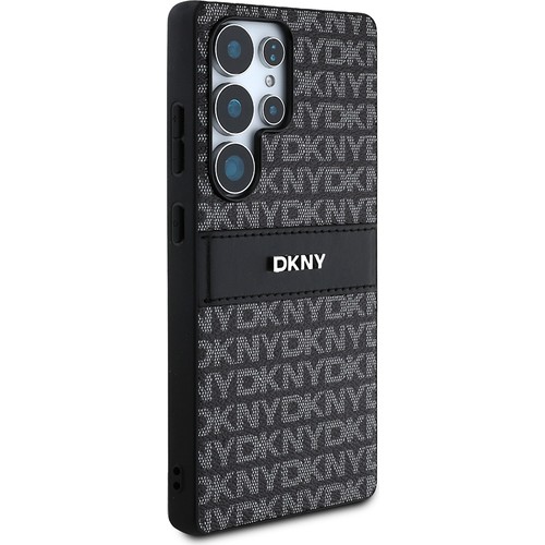 Samsung Galaxy S25 Ultra Uyumlu Kılıf DKNY Orjinal Lisanslı Kartlıklı 3D Yazılı Repeat Texture Pattern Kapak
