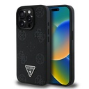 Apple iPhone 15 Pro Max Uyumlu Kılıf Guess Orjinal Lisanslı Magsafe Şarj Özellikli Sıcak Baskılı Üçgen Logolu PU Deri Peony Kapak - 13