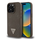 Apple iPhone 15 Pro Max Uyumlu Kılıf Guess Orjinal Lisanslı Magsafe Şarj Özellikli Sıcak Baskılı Üçgen Logolu PU Deri Peony Kapak - 20