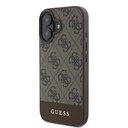 Apple iPhone 16 Uyumlu Kılıf Guess Orjinal Lisanslı PU Deri Şerit Logo Dizaynlı Kapak - 1
