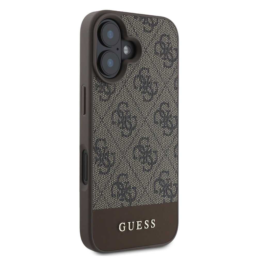 Apple iPhone 16 Uyumlu Kılıf Guess Orjinal Lisanslı PU Deri Şerit Logo Dizaynlı Kapak - 2