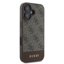 Apple iPhone 16 Uyumlu Kılıf Guess Orjinal Lisanslı PU Deri Şerit Logo Dizaynlı Kapak - 2