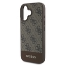 Apple iPhone 16 Uyumlu Kılıf Guess Orjinal Lisanslı PU Deri Şerit Logo Dizaynlı Kapak - 3