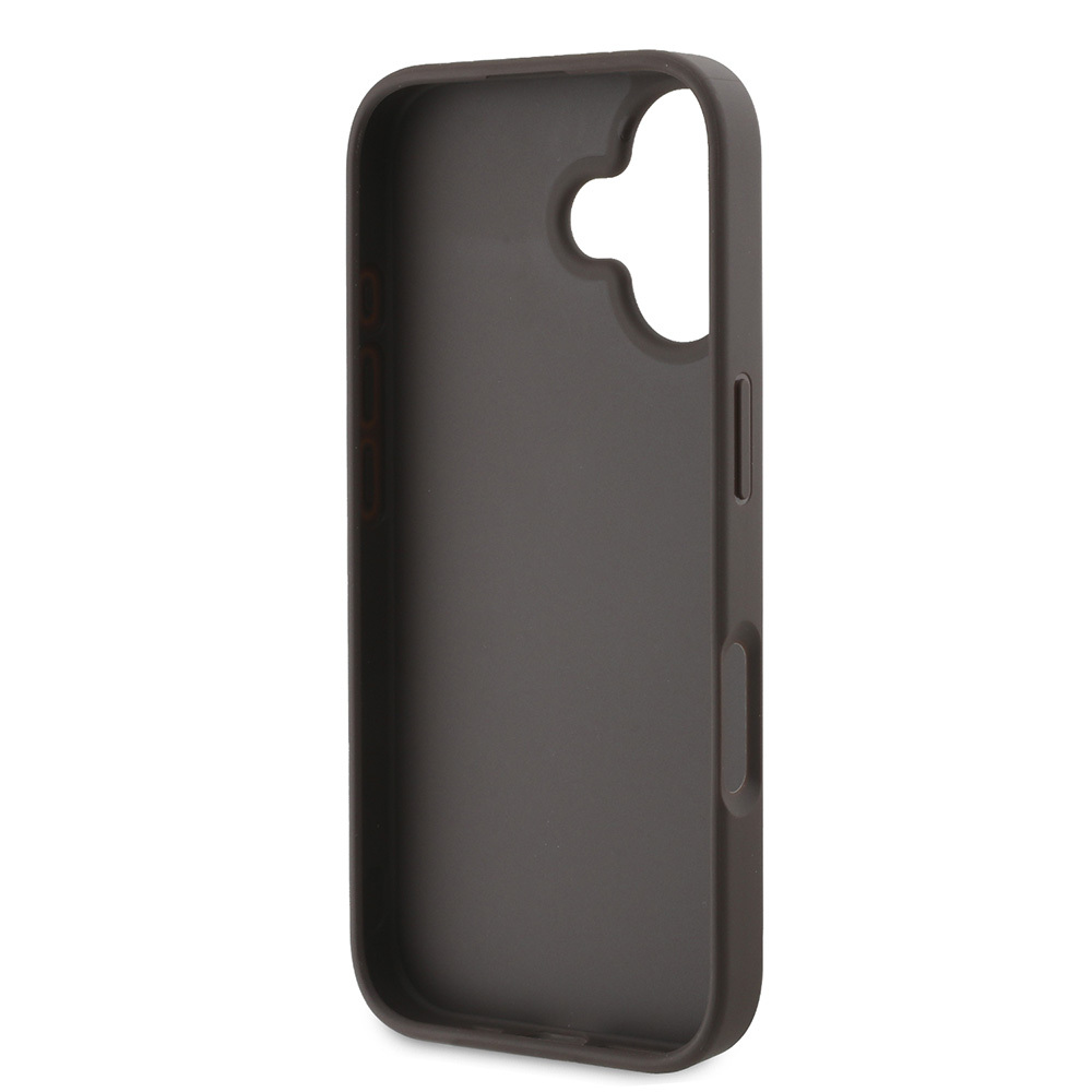 Apple iPhone 16 Uyumlu Kılıf Guess Orjinal Lisanslı PU Deri Şerit Logo Dizaynlı Kapak - 4