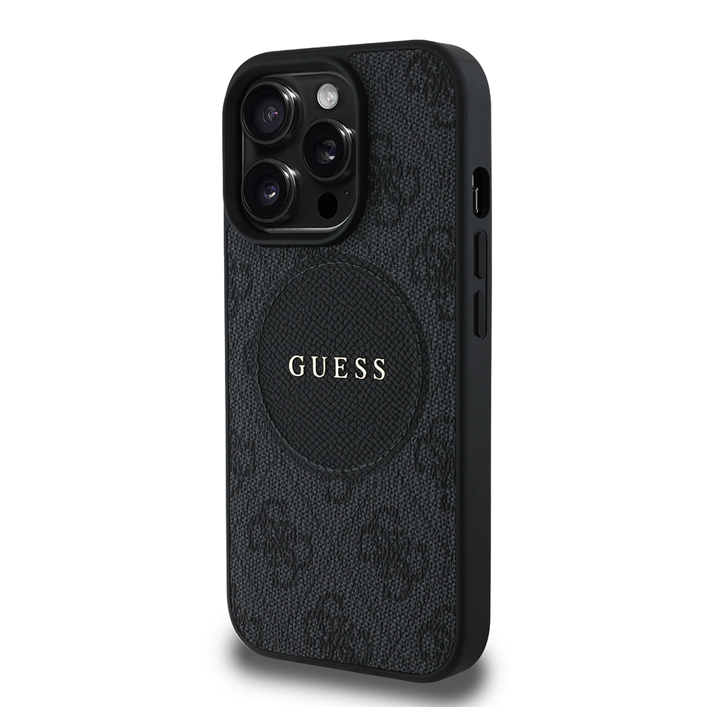 Apple iPhone 14 Pro Max Uyumlu Kılıf Guess Orjinal Lisanslı Magsafe Şarj Özellikli Yazı Logolu Circle Classic Kapak - 2