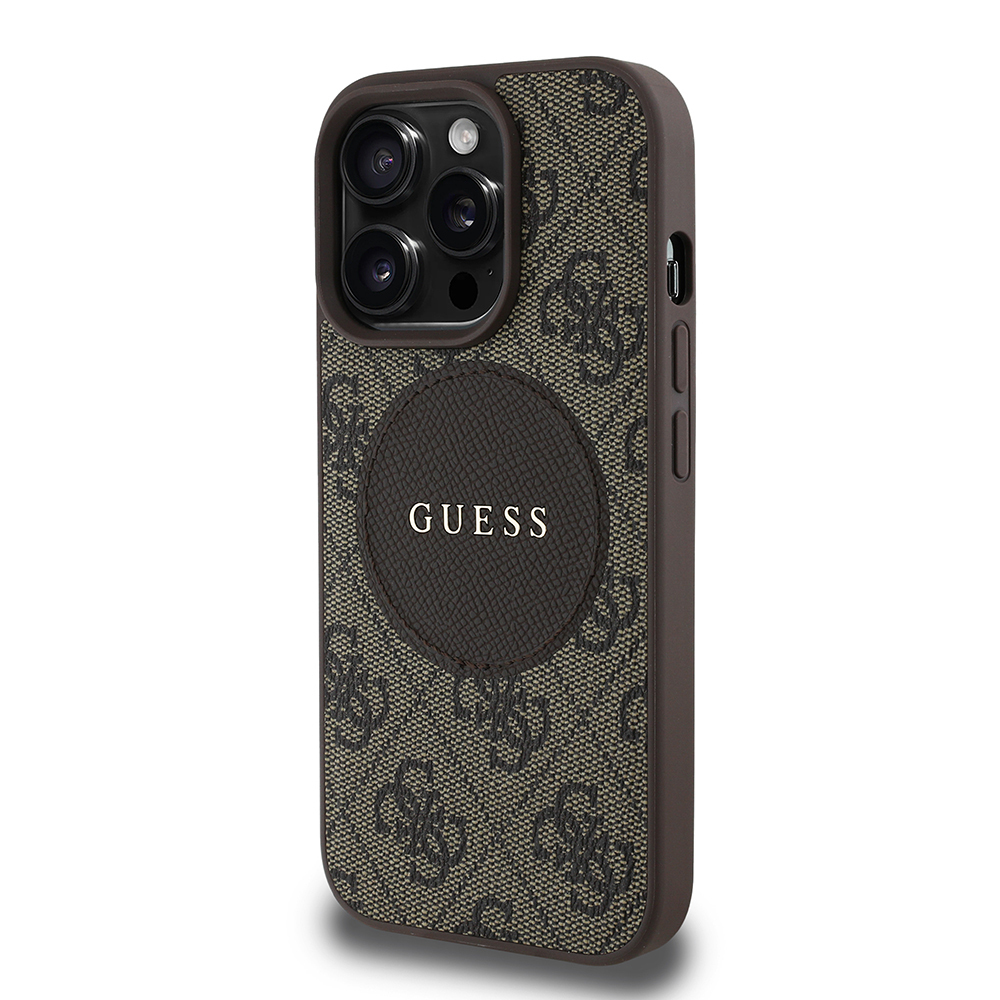 Apple iPhone 14 Pro Max Uyumlu Kılıf Guess Orjinal Lisanslı Magsafe Şarj Özellikli Yazı Logolu Circle Classic Kapak - 9