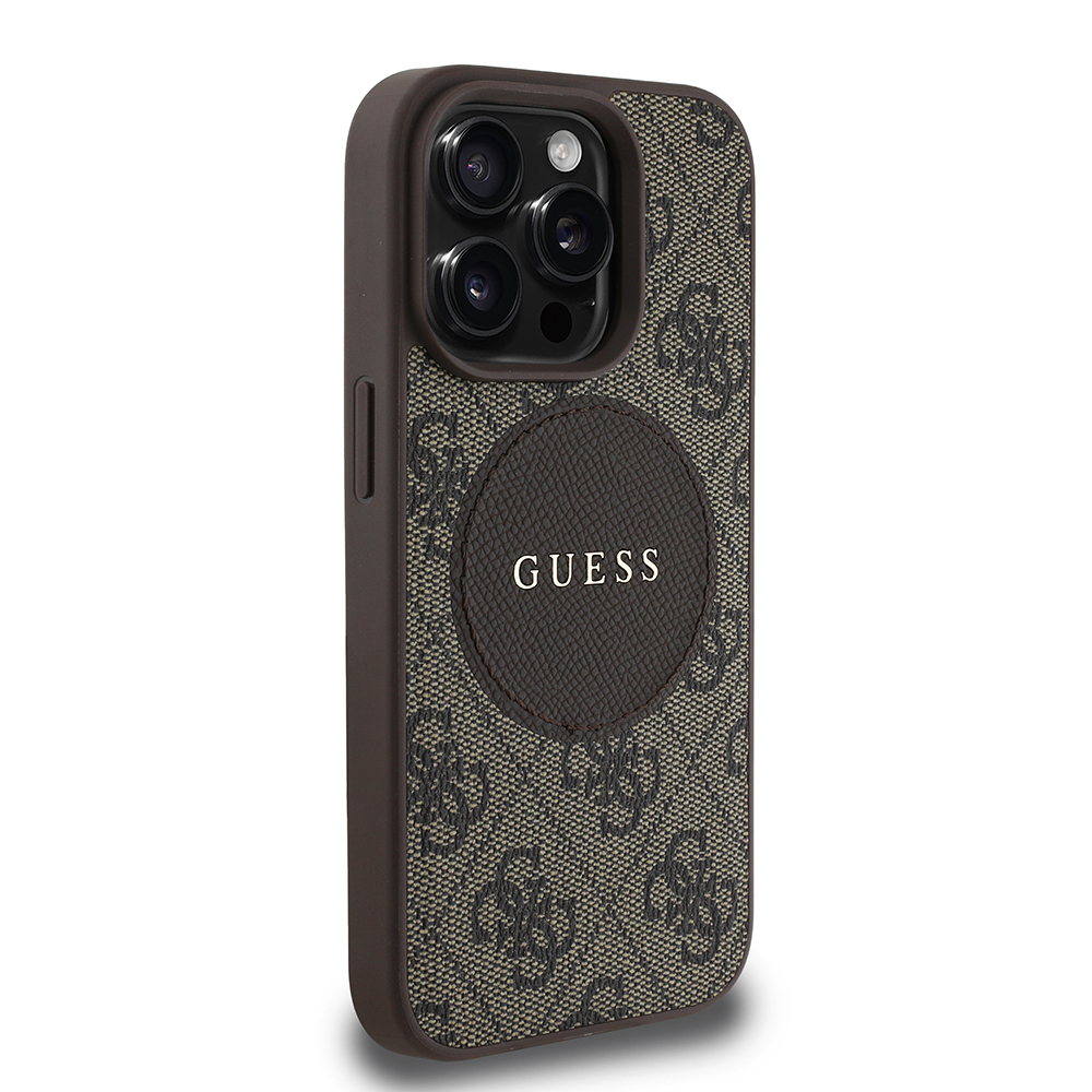 Apple iPhone 14 Pro Max Uyumlu Kılıf Guess Orjinal Lisanslı Magsafe Şarj Özellikli Yazı Logolu Circle Classic Kapak - 10