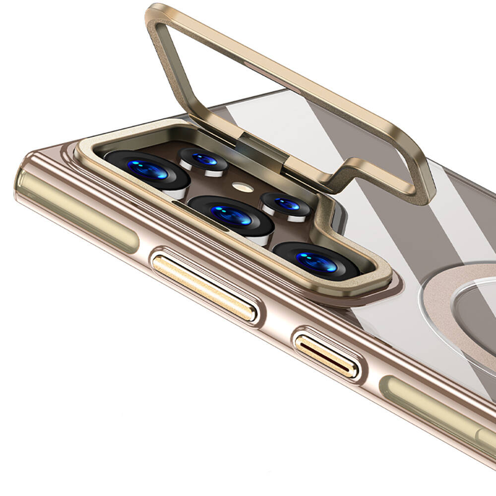 Samsung Galaxy S24 Ultra Uyumlu Kılıf Magsafe Şarj Özellikli Wlons Standlı Efsane Kapak - 3