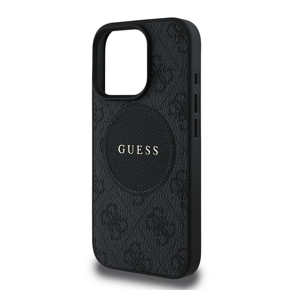 Apple iPhone 15 Pro Max Uyumlu Kılıf Guess Orjinal Lisanslı Magsafe Şarj Özellikli Yazı Logolu Circle Classic Kapak - 5