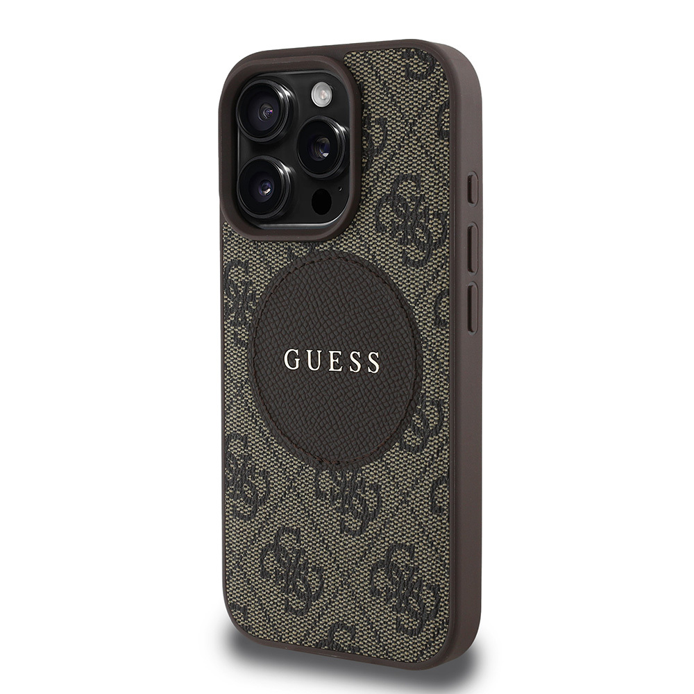 Apple iPhone 15 Pro Max Uyumlu Kılıf Guess Orjinal Lisanslı Magsafe Şarj Özellikli Yazı Logolu Circle Classic Kapak - 9