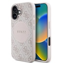 Apple iPhone 16 Uyumlu Kılıf Guess Orjinal Lisanslı Magsafe Şarj Özellikli Yazı Logolu Circle Classic Kapak - 1