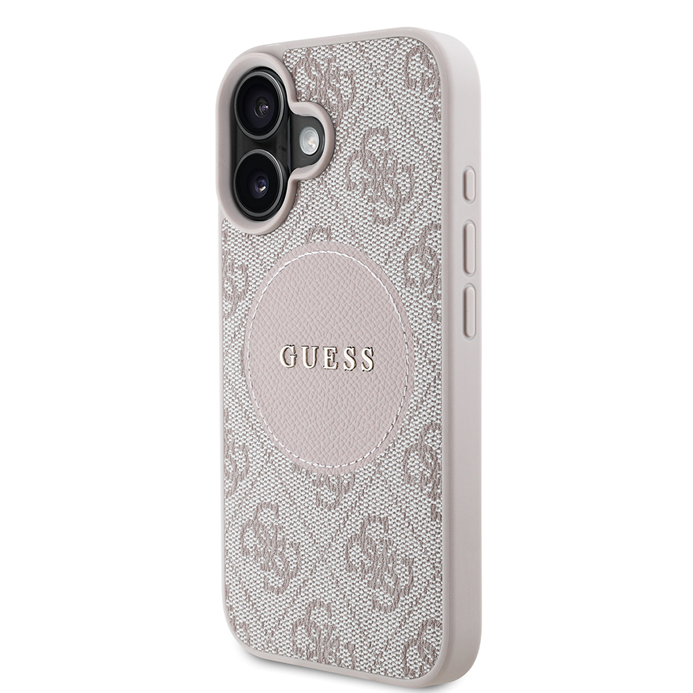 Apple iPhone 16 Uyumlu Kılıf Guess Orjinal Lisanslı Magsafe Şarj Özellikli Yazı Logolu Circle Classic Kapak - 2