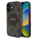 Apple iPhone 16 Uyumlu Kılıf Guess Orjinal Lisanslı Magsafe Şarj Özellikli Yazı Logolu Circle Classic Kapak - 8