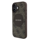Apple iPhone 16 Uyumlu Kılıf Guess Orjinal Lisanslı Magsafe Şarj Özellikli Yazı Logolu Circle Classic Kapak - 9