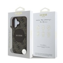 Apple iPhone 16 Uyumlu Kılıf Guess Orjinal Lisanslı Magsafe Şarj Özellikli Yazı Logolu Circle Classic Kapak - 14