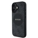 Apple iPhone 16 Uyumlu Kılıf Guess Orjinal Lisanslı Magsafe Şarj Özellikli Yazı Logolu Circle Classic Kapak - 16