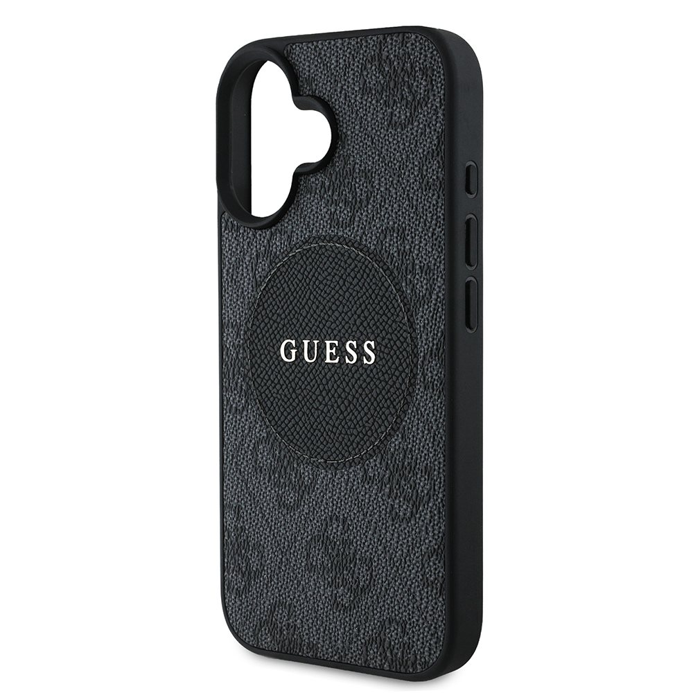 Apple iPhone 16 Uyumlu Kılıf Guess Orjinal Lisanslı Magsafe Şarj Özellikli Yazı Logolu Circle Classic Kapak - 19