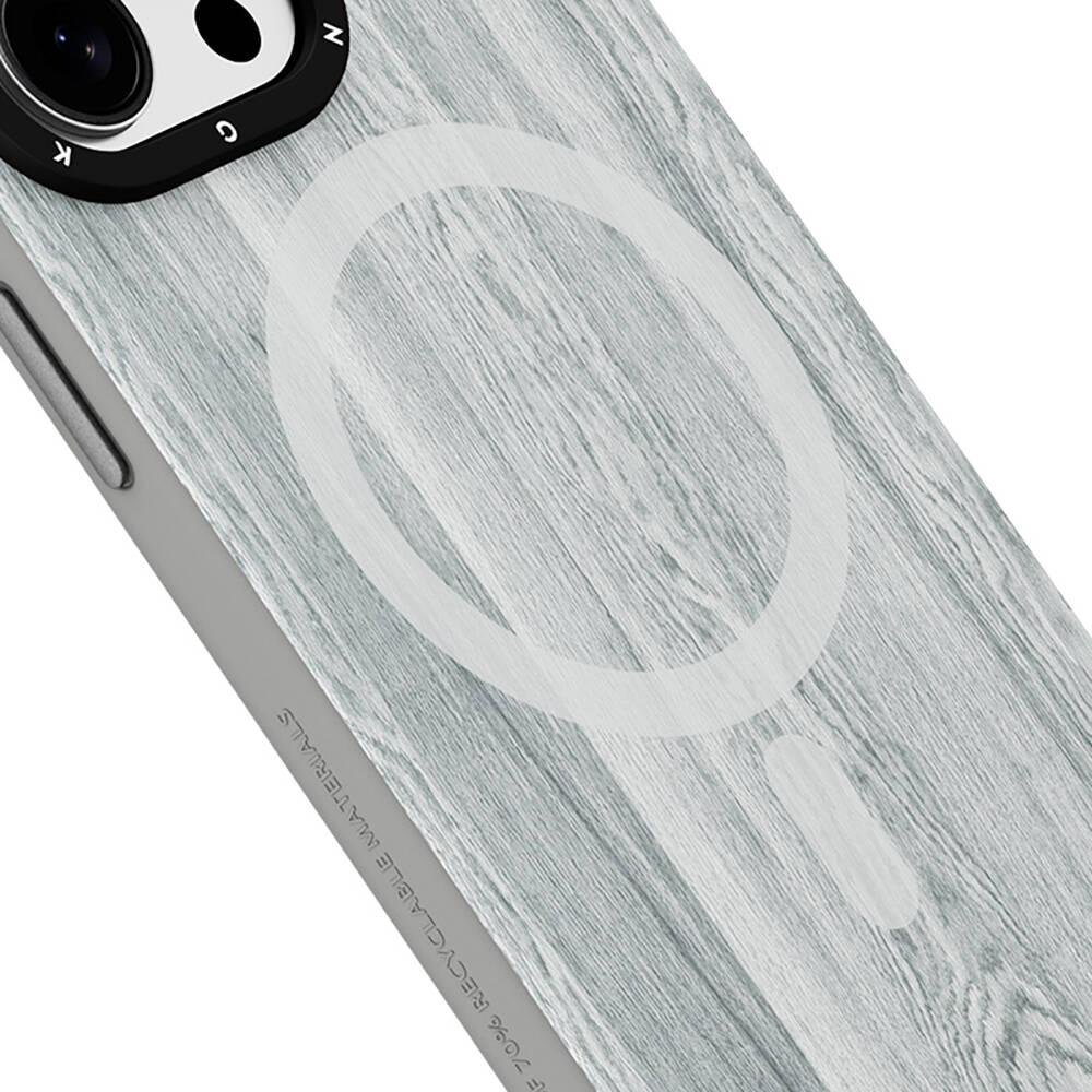 Apple iPhone 14 Pro Uyumlu Kılıf Magsafe Şarj Özellikli Sararmaya Dayanıklı Youngkit Wood Forest Serisi Kapak - 8