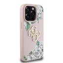 Apple iPhone 15 Pro Max Uyumlu Kılıf Guess Orjinal Lisanslı Gül Baskılı Büyük Metal Logo Dizaynlı Kapak - 10