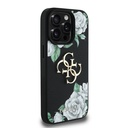 Apple iPhone 15 Pro Max Uyumlu Kılıf Guess Orjinal Lisanslı Gül Baskılı Büyük Metal Logo Dizaynlı Kapak - 17