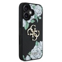 Apple iPhone 16 Uyumlu Kılıf Guess Orjinal Lisanslı Gül Baskılı Büyük Metal Logo Dizaynlı Kapak - 3