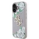 Apple iPhone 16 Uyumlu Kılıf Guess Orjinal Lisanslı Gül Baskılı Büyük Metal Logo Dizaynlı Kapak - 16