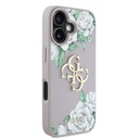 Apple iPhone 16 Uyumlu Kılıf Guess Orjinal Lisanslı Gül Baskılı Büyük Metal Logo Dizaynlı Kapak - 17